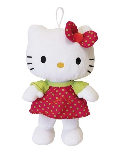 Jemini Hello Kitty Knuffel Polka meisjes rood 27 cm