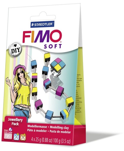 Fimo soft DIY juwelenset "Cubes"