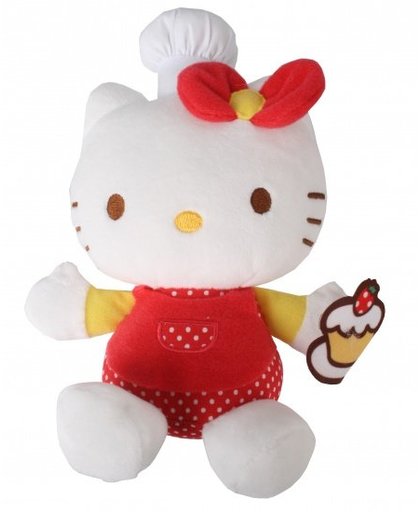 Jemini Hello Kitty Knuffel Fait La Cuisine meisjes rood 15 cm