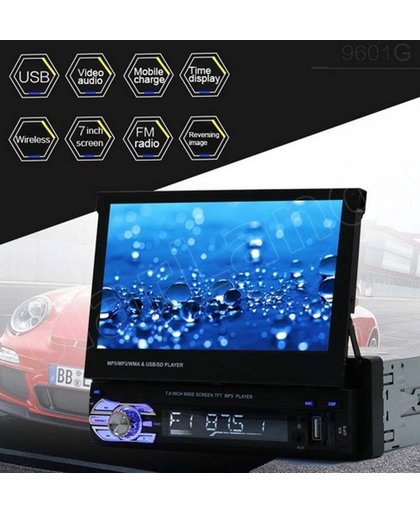 Touchscreen autoradio klapscherm inclusief achterruitkijk camera 1 Din