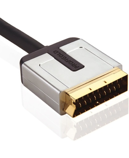 Profigold PROV7107 7.5m SCART (21-pin) SCART (21-pin) Zwart, Zilver SCART-kabel