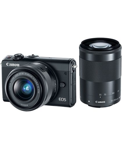 Canon EOS M100 SLR camerakit 24.2MP CMOS 6000 x 4000Pixels Zwart