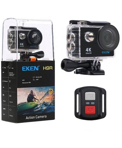 EKEN Action Camera H9R 4K UltraHD met EXTRA Batterij + 23 accessoires
