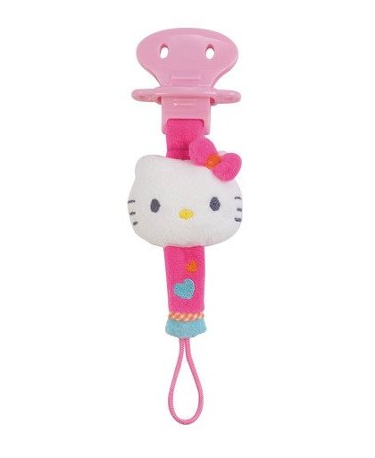 Hello Kitty Fopspeenketting knuffel roze 21.5 cm