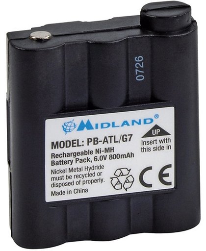 Midland PB-ATL/G7 Nikkel Metaal Hydride 800mAh 6V oplaadbare batterij/accu