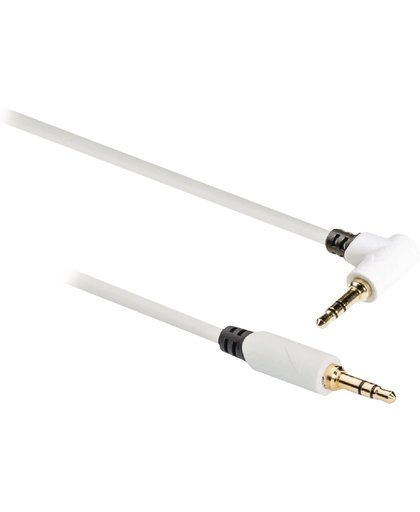Stereo audio cable 3.5 mm male - male angled 1.00 m white