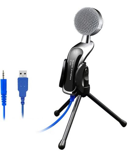 professionele condensator podcast microfoon 3.5mm bedraad handheld met standaard voor computer desktop pc laptop mobiele telefoon SF-922