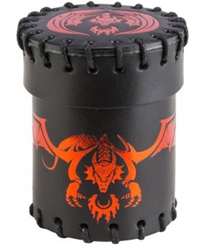 Dobbelbeker Dragon Black & Red Leather Dice Cup