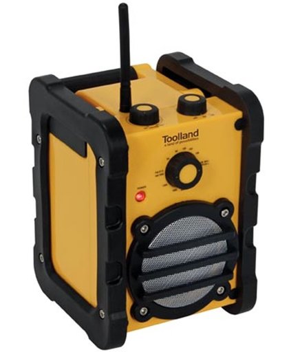 Toolland Robuuste AM / FM bouwradio inclusief netadapter - 7 W - IP44