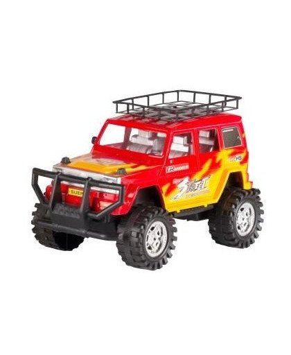 Eddy Toys jeep handmatig 31 cm rood