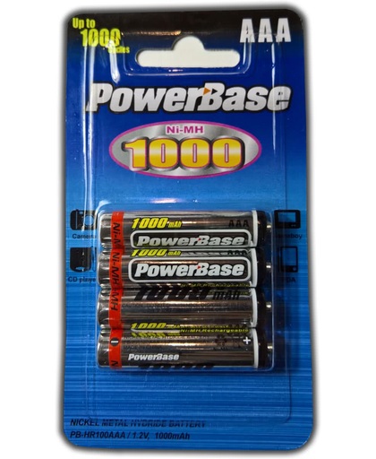 4 stuks Oplaadbare Batterijen maat AAA