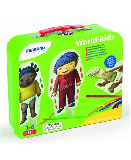 Miniland World Kids Aankleedfiguren Rijgspel