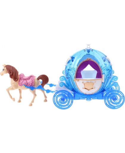 Toi-toys Paard Met Koets 2-delig Donkerblauw