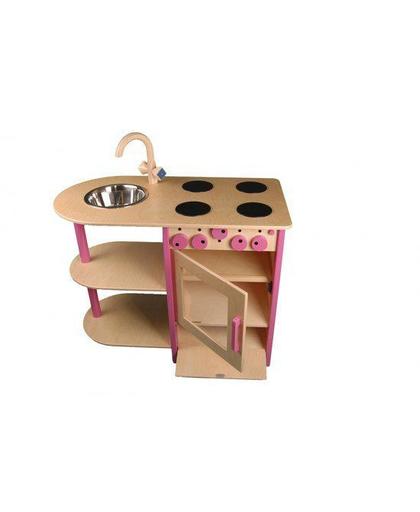 Houten Kinderkeuken (roze) van Dijk toys