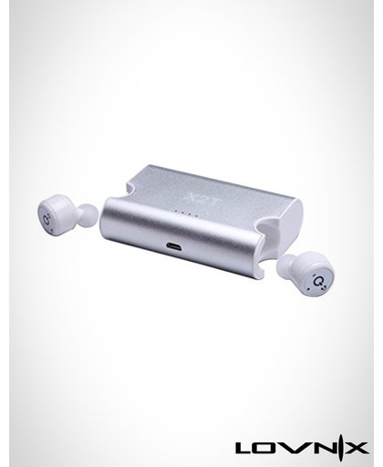 Lovnix X2 - Draadloze oordopjes met ingebouwde powerbank| Bluetooth | Exclusieve model | Alternatief Airpods | Geschikt voor alle bluetooth toestellen | Zilver