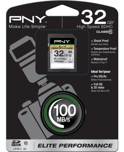 PNY 32GB SDHC 32GB SDHC Klasse 10 flashgeheugen