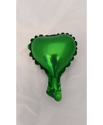 10 stuks zelfsluitende folie hartballonnetjes 10 cm groen