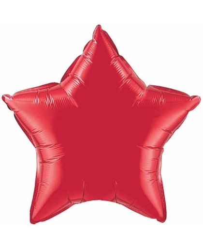 Folie ster rood 50cm(excl. helium)