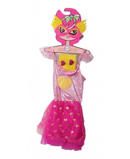 Slammer Super Hero jurk met hartjes meisjes roze