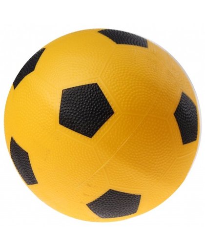 Toyrific bal voetbalprint 21 cm geel