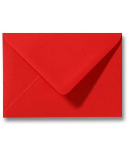 1000 Enveloppen - 12 x 17,6cm - Rood - Met gegomde puntklep