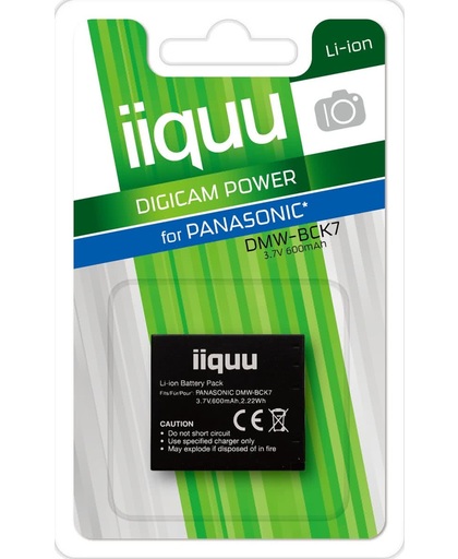 iiquu DPA018 Lithium-Ion 600mAh 3.7V oplaadbare batterij/accu