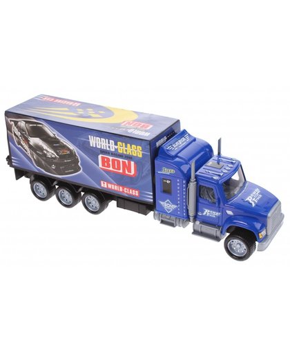 Gearbox vrachtwagen transporter 36 cm blauw
