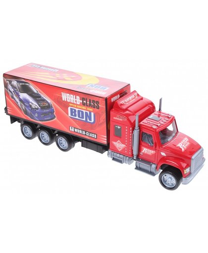 Gearbox vrachtwagen transporter 36 cm rood