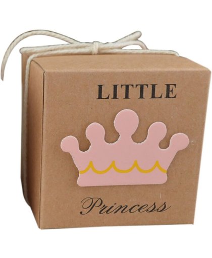 cadeaudoosje Little Prinses kado doosje geboorte 25 stuks