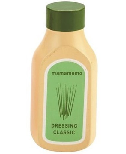 Mamamemo fles dressing hout 10 cm wit/groen