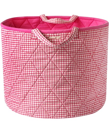 Gingham Toy Basket (Roze) - Kiddiewinkles (PINKGTB)