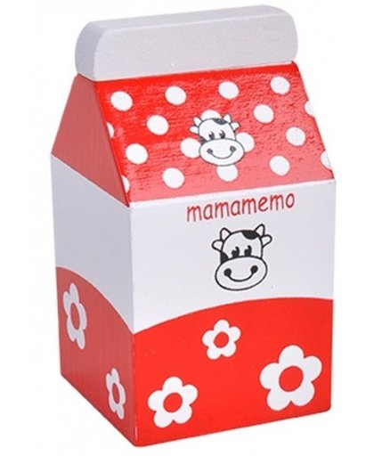 Mamamemo room hout 8 cm rood/wit
