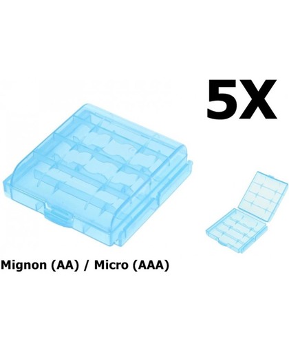 5 Stuks - Transportbox Batterijen Mignon (AA) / Micro (AAA)