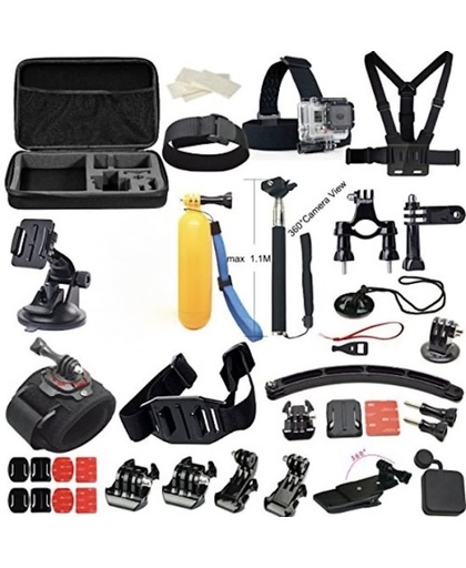 GoPro set 24 in 1 - 24-delig GoPro accessoires set inclusief luxe opbergkoffer - bruikbaar voor GoPro 1 2 3 3+ 4 5