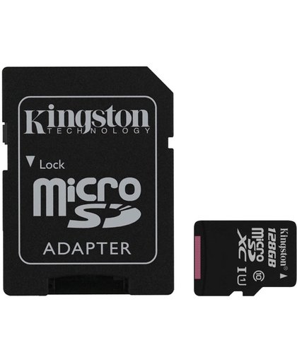 Kingston Technology microSDXC Class 10 UHS-I Card 128GB 128GB MicroSDXC UHS-I Klasse 10 flashgeheugen