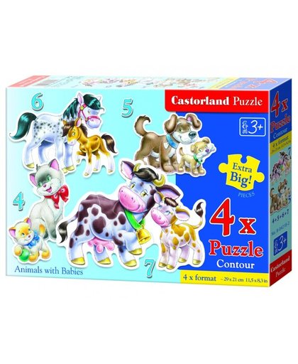 Castorland legpuzzels Animals with Babies 22 stukjes