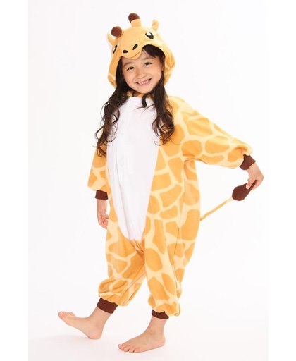 KIMU onesie giraf kinder pak - maat 128-134 - girafpak jumpsuit pyama