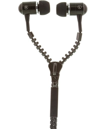 STREETZ HL-218  in-ear Oordoppen met microfoon, 3,5 mm AUX connector, microfoon en antwoordknop, 1,2 m kabel, zwart