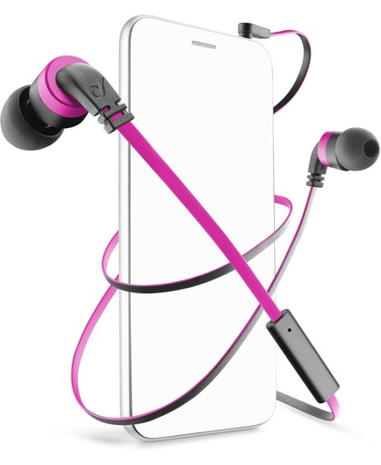 Cellularline APMOSQUITO4 In-ear Stereofonisch Bedraad Zwart, Roze mobiele hoofdtelefoon