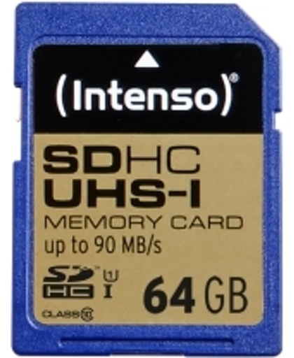 Intenso 64GB SDHC 64GB SDHC UHS Klasse 10 flashgeheugen