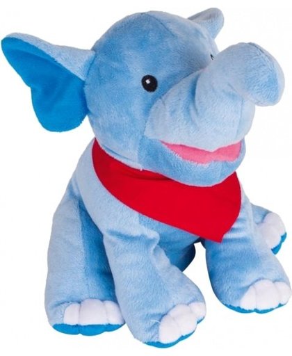 Goki handpop olifant Nira blauw 23 cm