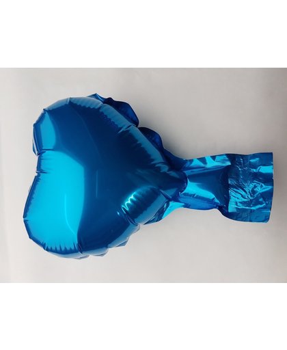 ballonnen -10 stuks- zelfsluitende -  folie - kleine hartballonnetjes- 10 cm - licht blauw