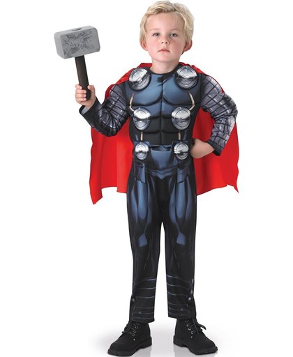 Luxe gevoerde Thor™ Avengers™ kostuum voor kinderen  - Verkleedkleding - 128/134