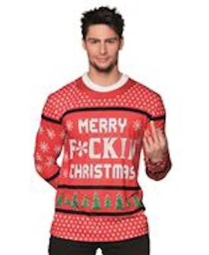 Foute Kerst T shirt F cking Christmas 3D fotoprint in de maat XL