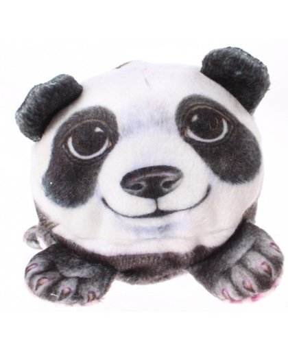 Toi Toys beany animals geprinte knuffel panda 9 cm zwart/wit
