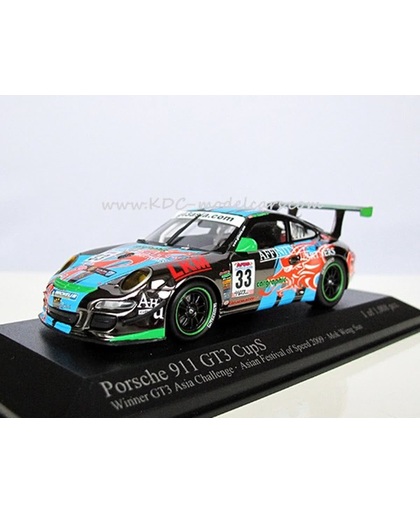 Minichamps 1:43 Porsche 911 GT3 Cup S, Winner GT3 Asia Challenge - Asian Festival of Speed 2009 - Mok Weng Sun, Limited Edition 1/1008