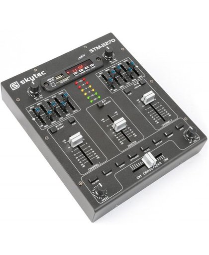 SkyTec STM2270 4-Kanaals Mixer Geluidseffecten SD/USB/MP3/BT