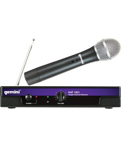 Gemini VHF-1001M Microfoon voor podiumpresentaties Draadloos Zwart microfoon
