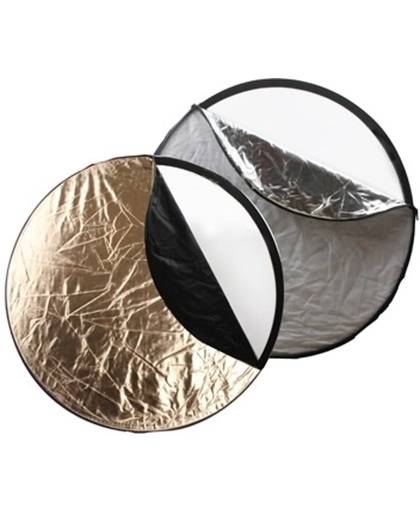 5 in 1 (zilver / doorschijnende / gold / wit / zwart) folding reflector board (80cm)