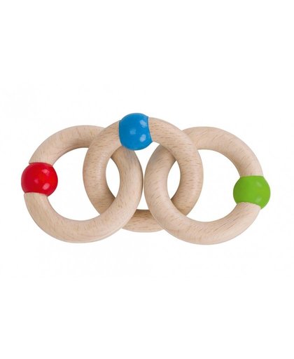 Heimess houten bijtring drie ringen